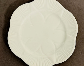 Vintage 1940s Shelley Fine Bone China Dessert Plate, Scalloped Edge, England