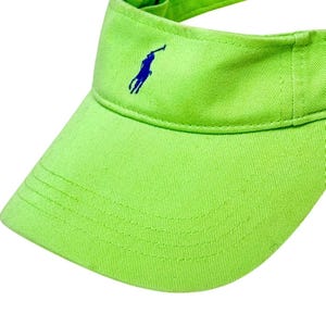 Women\'s Vintage Polo Ralph Lauren Shield Wide Brim Beige Golf Visor 90s polo ralph lauren visor products for sale | eBay main image 4