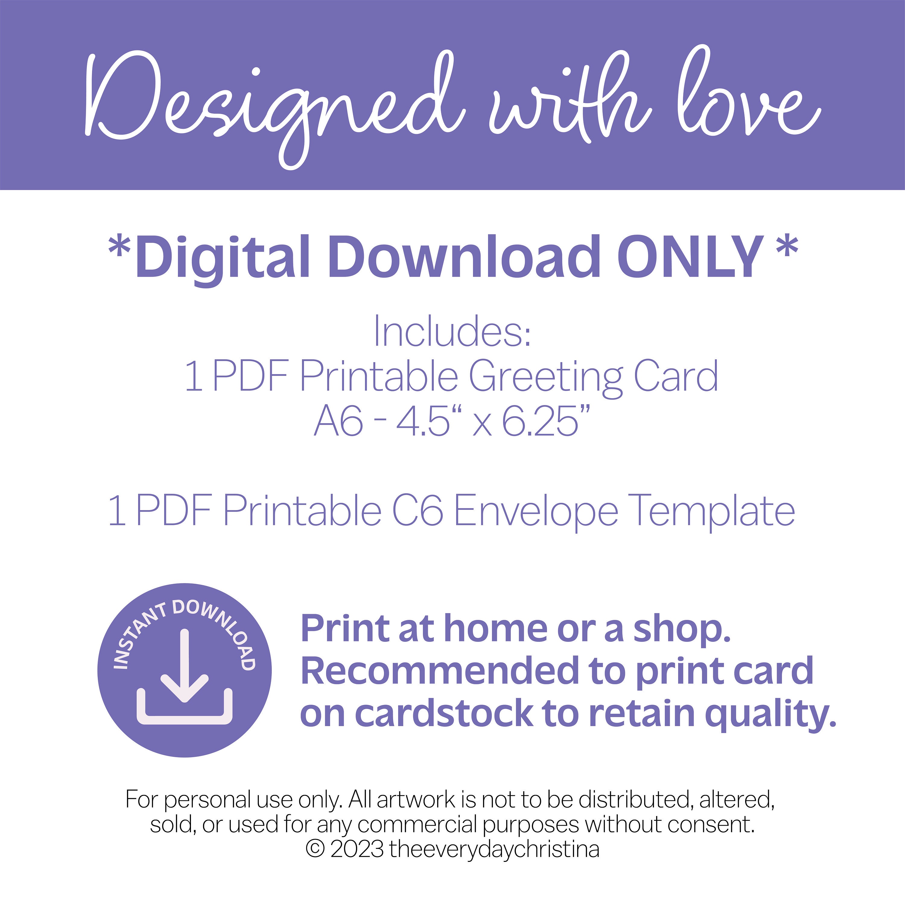 PRINTABLE Happy Birthday Card With Candles Purple Birthday Card for ...