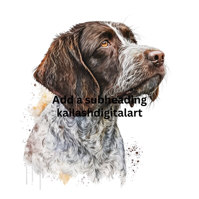 German Wirehaired Pointer Clipart High Quality Jpgs Digital Paper ...