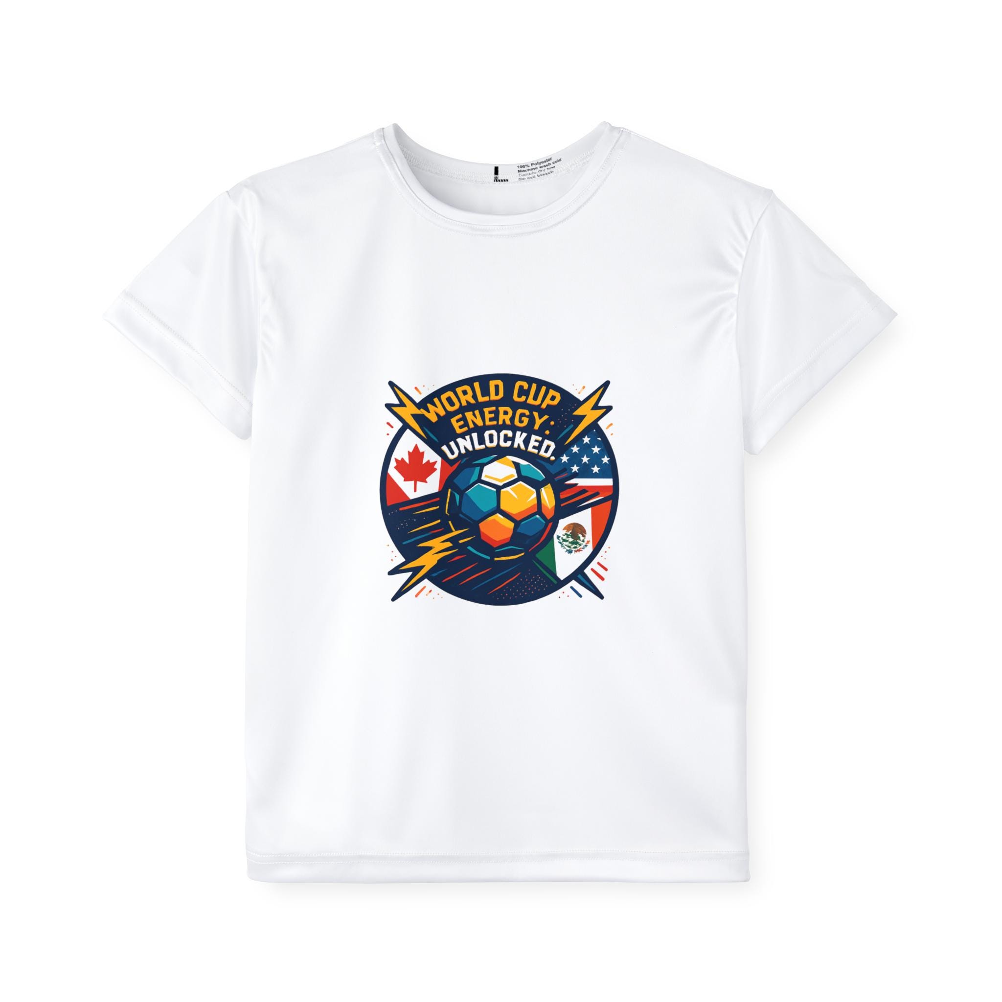 World Cup Soccer 2026 Kids Jersey Flags on front Cleats On Back