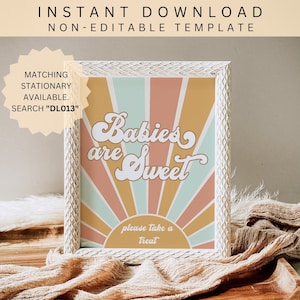 Sunshine Baby Shower I Babies are Sweet Sign | Baby Boy Shower Decor | Here Comes The Son Baby Shower Signage | Boy Sonshine Shower I DL013