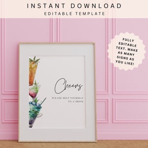 Printable Bachelorette Party | Bachelorette Party Decorations | Bridal Shower Decor | Custom Templett Instant Download | Bride To Be | HEN01
