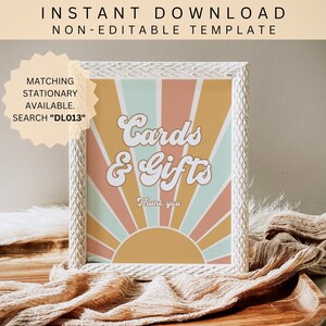 Sunshine Baby Shower I Card & Gift Sign | Baby Boy Shower Decor | Here Comes The Son Baby Shower Signage | Boy Sonshine Shower I DL013