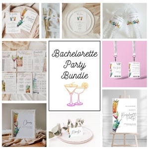 Bridal Shower Games | Printable Bachelorette Game | 100% Editable Templates | Bachelorette Party Games Bundle | Editable Bachelorette Games