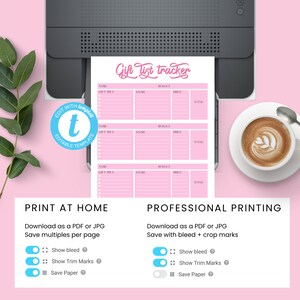 Printable Christmas Gift List Tracker Template | Holiday Planner ...