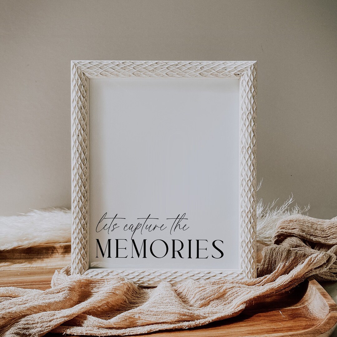 Photo Booth Table Sign Template | Let's Capture the Memories | Editable ...