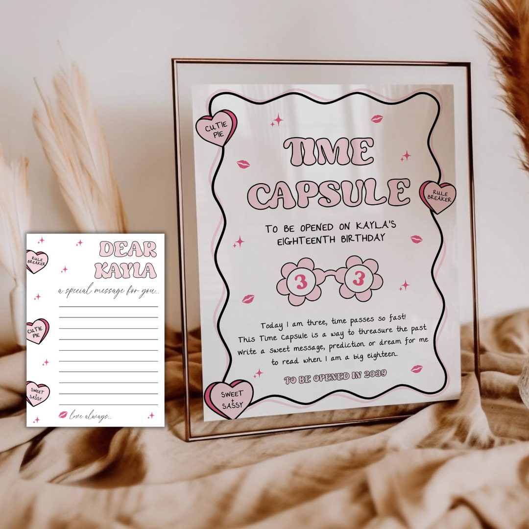 groovy-time-capsule-sign-letter-template-special-message-card-little-miss-threenager-3rd-birthday-party-wavy-border-games-dl007-etsy