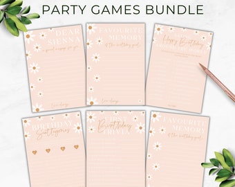 1St Birthday Party Games | Daisy First Birthday Games | Pink 1St Birthday Girl Games Bundle | Printable Birthday Game | Birthday Quiz |DL003