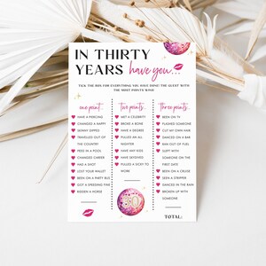 Have you ever Party Game | Editable Women&#39;s Party Game Printable | In my Birthday Era Theme | Pink Disco Bachelorette Party Décor | TR06