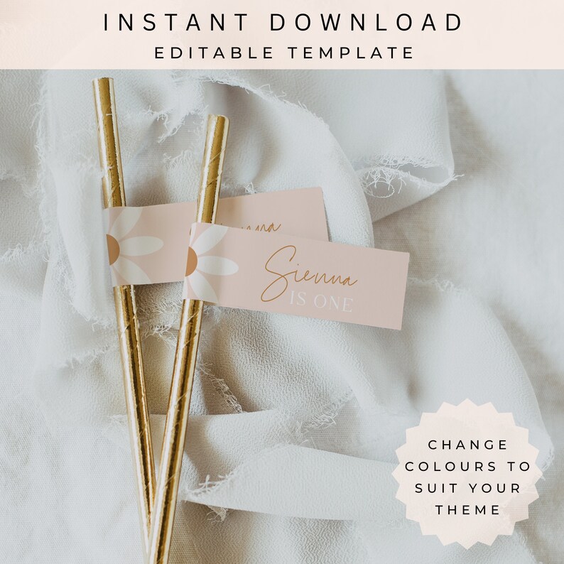 Daisy Birthday Straws | Custom Straw Flag | Drinking Straw Flag ...