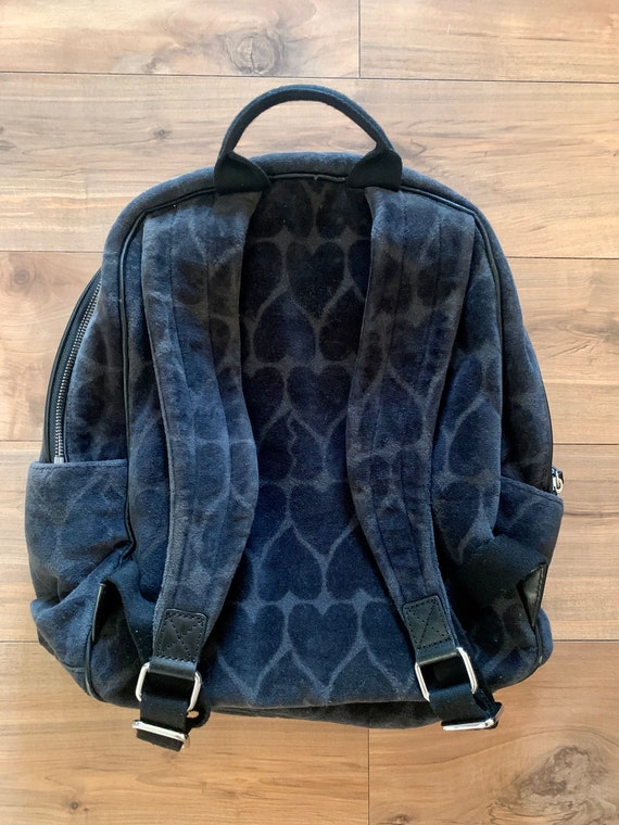 Juicy Couture Velour Heart Backpack, Black - Etsy display picture 2