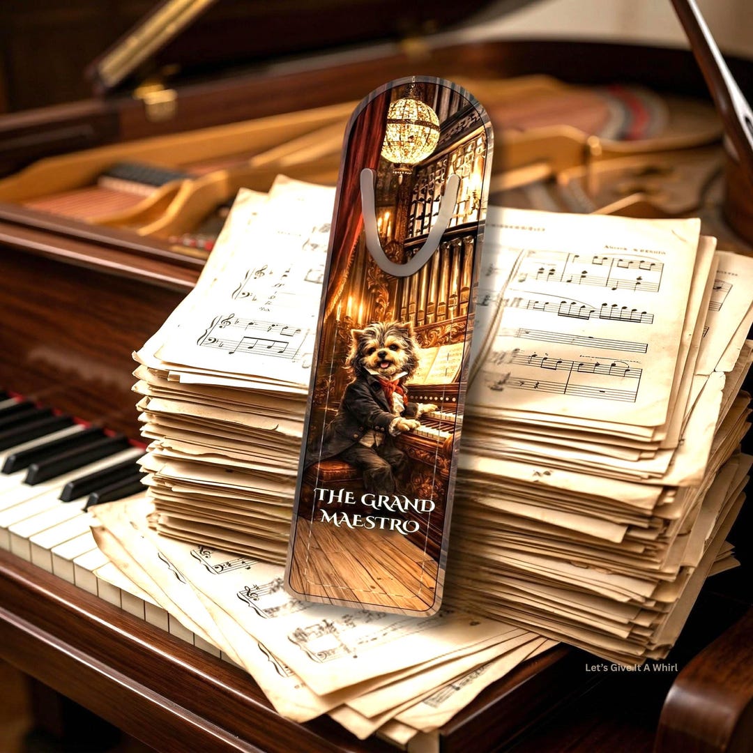 Grand Maestro Organist Bookmark | Vintage Concert Hall Musician ...