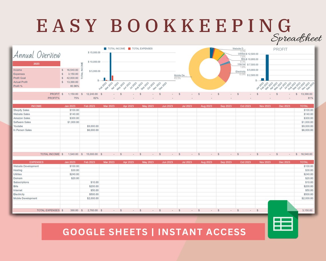 Small Business Bookkeeping Template – CASIA