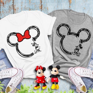 Mickey Sketch Shirt, Disney Family Shirt, Disneyworld Trip Shirt, Family Disneyworld Shirt, Minnie Women Shirt, Mickey Couple Shirt