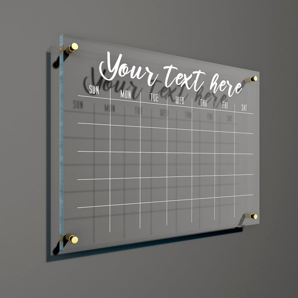 Dry Erase Calendar Etsy