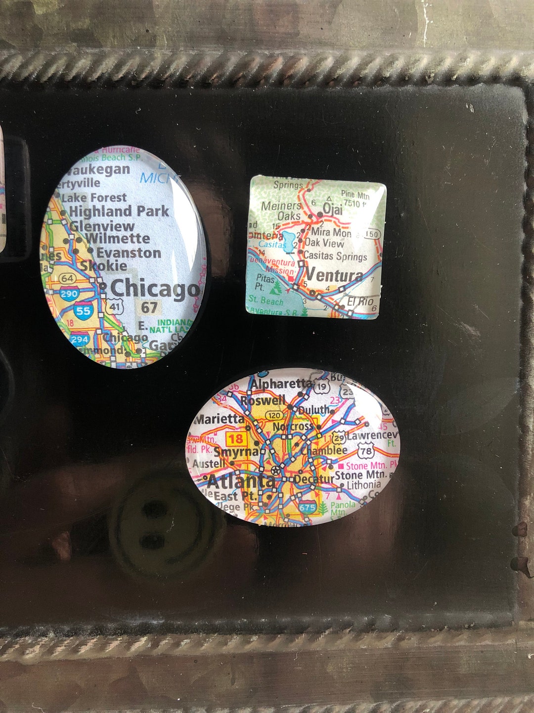 Map Magnets, Custom Made - Etsy