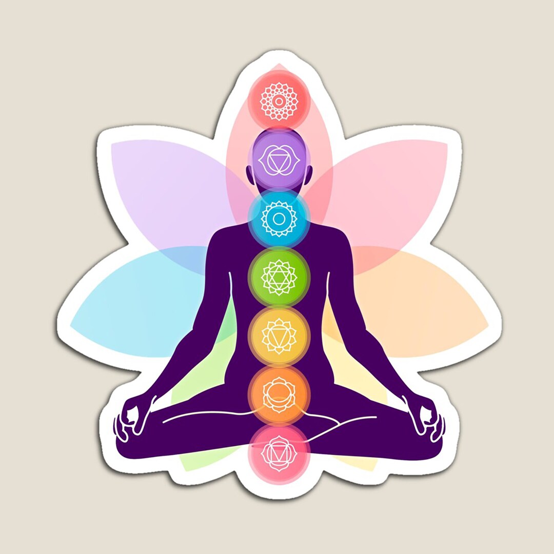 Chakra Meditation Sticker Chakra Sticker Yoga Sticker Etsy