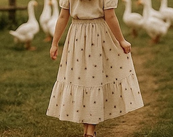 SKIRT RIO pdf sewing pattern, skirt Paperbag babies, Girls, maxi skirt girls, skirt pattern