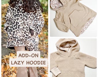ADD-ON Lazy Hoodie pdf sewing pattern, sewing pattern, outdoor hoodie, boys and girls