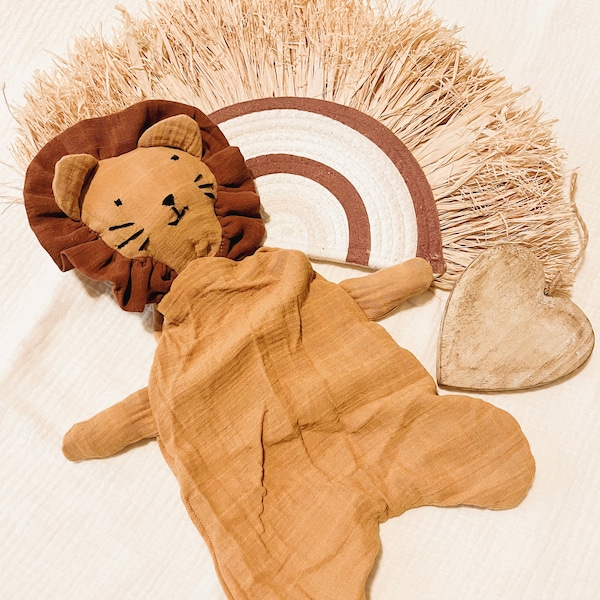 CUDDLE BLANKET LION pdf sewing pattern, comforter blankie, sewing instruction, schmusetuch, knuddeltuch schnittmuster