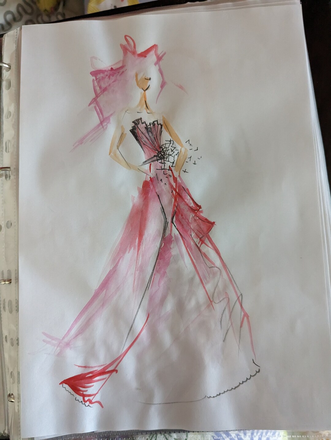 Hand Painted Fashion Model Painting Etsy