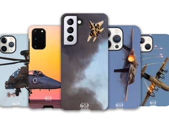 Luchtvaart Telefoon Geval Vliegtuig Helikopter Piloot harde harde Telefoon Case voor iPhone 14, 13 Pro, 11, Xr, 8, SE, Galaxy s22, S21 Ultra, S10
