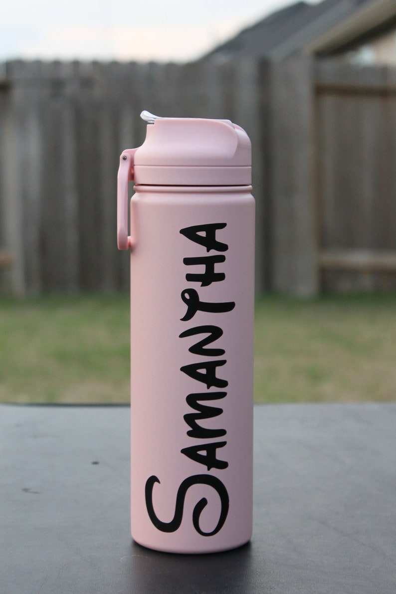 Custom Text Water Bottle Personalized Name Water Bottle Hot & Cold