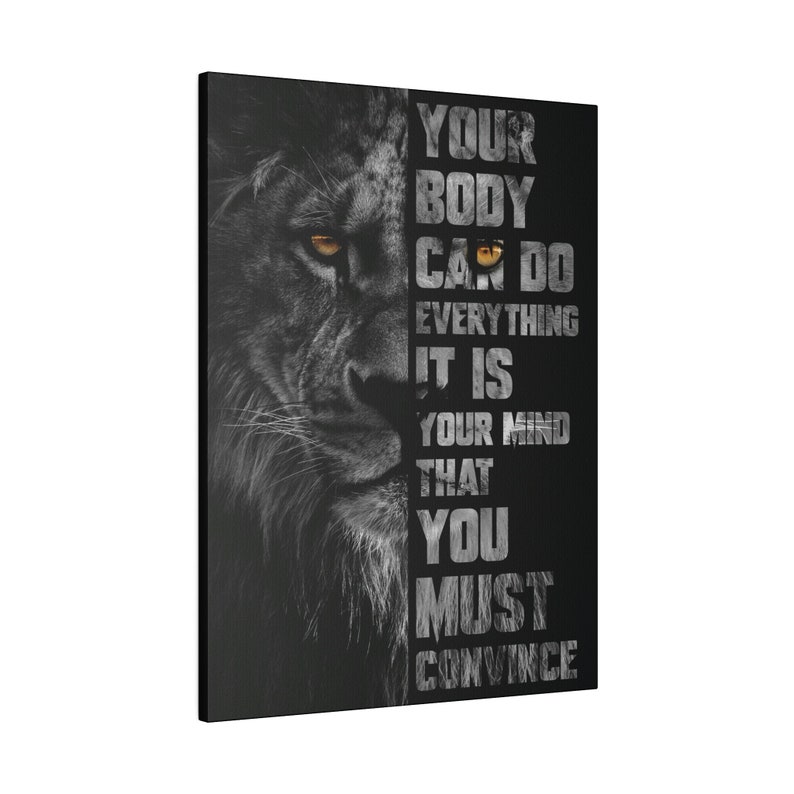 Lion Mindset King Canvas Home Decor Wall Art for Etsy