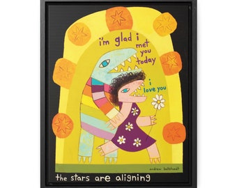 The Stars Are Aligning Monster Print by Andrew Ballstaedt Gallery Canvas Wrap Floating Frame