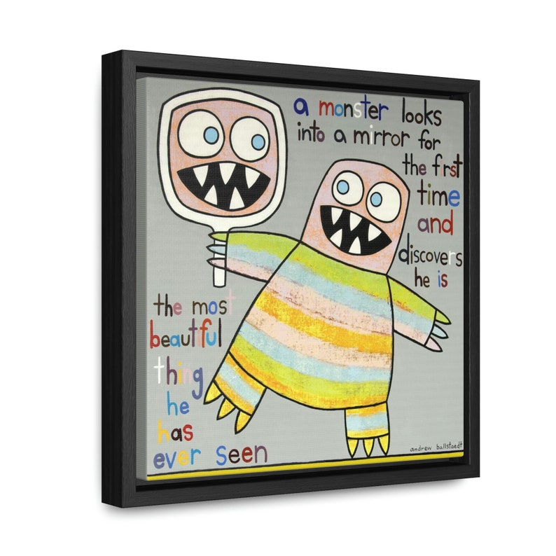 The Most Beautiful Thing He Has Ever Seen Monster Print by Andrew Ballstaedt Gallery Canvas Wraps with Floating Frame, 4 sizes image 2