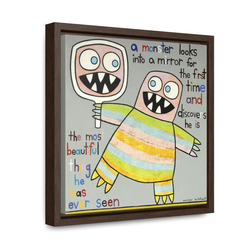 The Most Beautiful Thing He Has Ever Seen Monster Print by Andrew Ballstaedt Gallery Canvas Wraps with Floating Frame, 4 sizes image 5