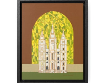 LDS Salt Lake Temple by Andrew Ballstaedt Gallery Canvas Wrap Floating Frame