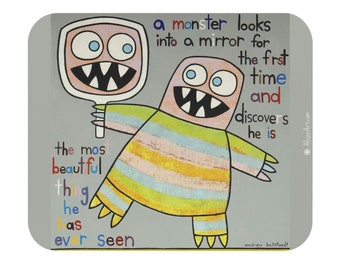 Monster Art Mouse Pad by Andrew Ballstaedt