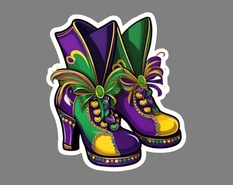 Mardi Gras Madness: Dancing Shoes Sticker – Let the Good Times Roll!