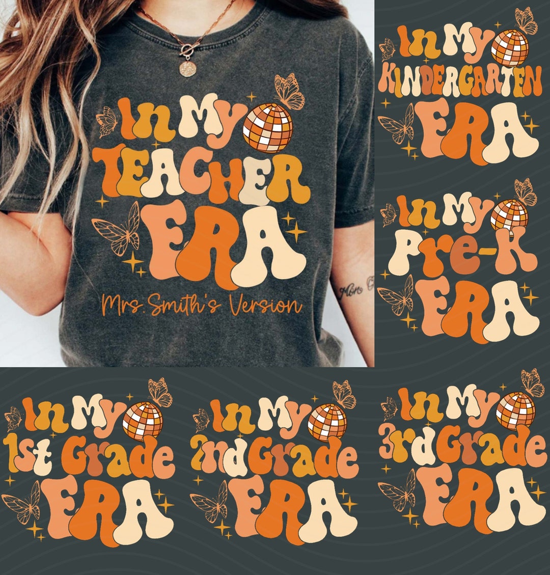 Personalized in My Teacher Era Shirt Fall Teacher Shirt - Etsy