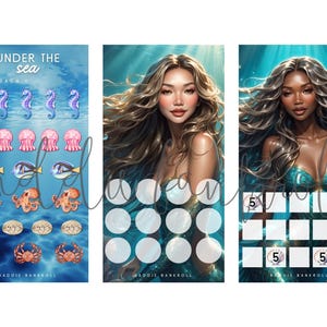 Under the Sea | Digital Download | Saving Challenge Set of 3 | Printable Trackers (A6)