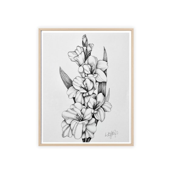 gladiolus flower ——— #finelinetattoo #finelinetattoos #nolatattooartist  #nolatattoo #neworleanstattoo #neworleanstattooartist… | Instagram