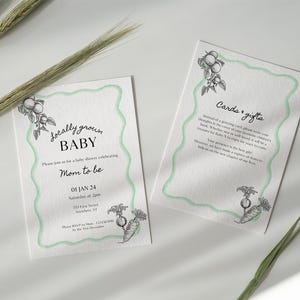 EDITABLE Locally Grown Baby Shower Invite - Farmers Market Theme | Canva Template