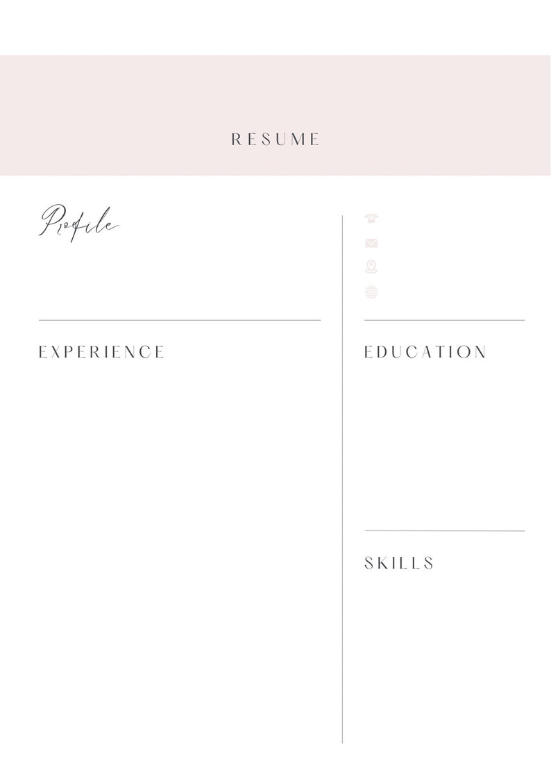 Aesthetic Resume Template and Cover Letter Duo Etsy