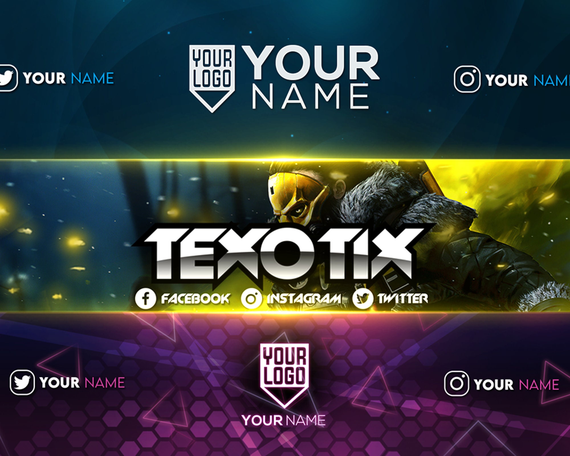 I Will Design a  Banner Gaming Twitch and Twitter 