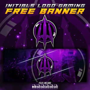 Ich erstelle Ihnen Initials Gaming Logo für Streamer, KOSTENLOSES Youtube Banner oder Twitch Banner