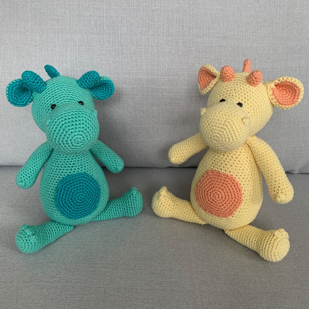 Crocheted Baby Dragon Stuffed Animal Amigurumi Etsy