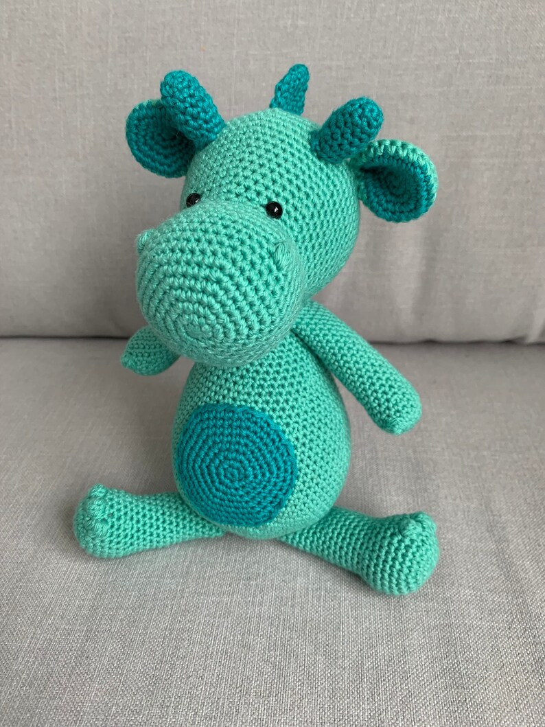 Crocheted Baby Dragon Stuffed Animal Amigurumi Etsy