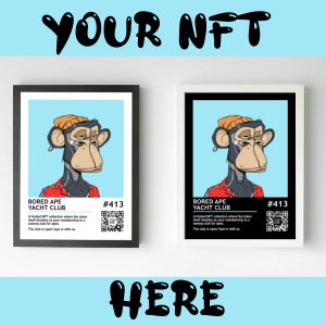A4 Custom NFT Design Scaleable, Personalized Display of your nft, DIGITAL ONLY, nft Art, nft gift, nft portrait