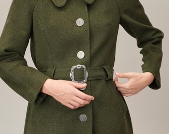 モスグリーンのドイツ製70年代ローデンコート | ヴィンテージ