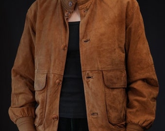 Classic Suede Bomber-jacket Vintage 1990s | Made in Italy