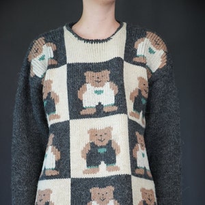 Teddy Bear Vintage Wool Sweater image 1