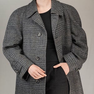 Vintage Tweed Overcoat Pure Wool Male Vintage Wool Coat 1980s image 1