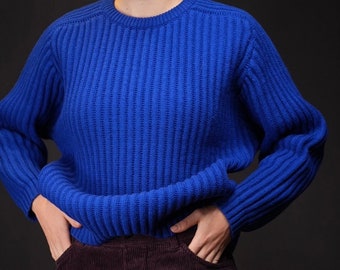Benetton Vintage Knit-Sweater in Royal Blue | 1980s, Made in Italy